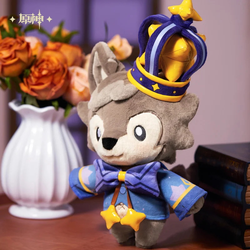 Official Genshin Impact Concierge Wolf Crown Stuffed Cotton Doll Clothes Soft Pillow Anime Figure Toy 38cm