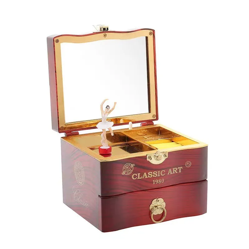 Klassieke nostalgische muziekdoos, muziekdoos-ideeën voor dansend meisje, sieradendoos, cadeaus voor kinderen en meisjes