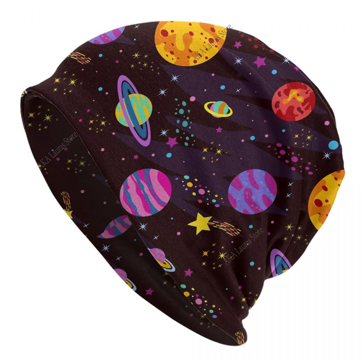 Space Unisex Bonnet Winter Outdoor Double Layer Thin Hats For Men Women