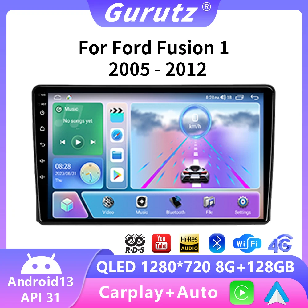 

For Ford Fusion 1 2005-2012 Car Radio Android 13 Multimedia Video GPS Navigation 4G WIFI BT Carplay DSP Android Auto Player 2Din