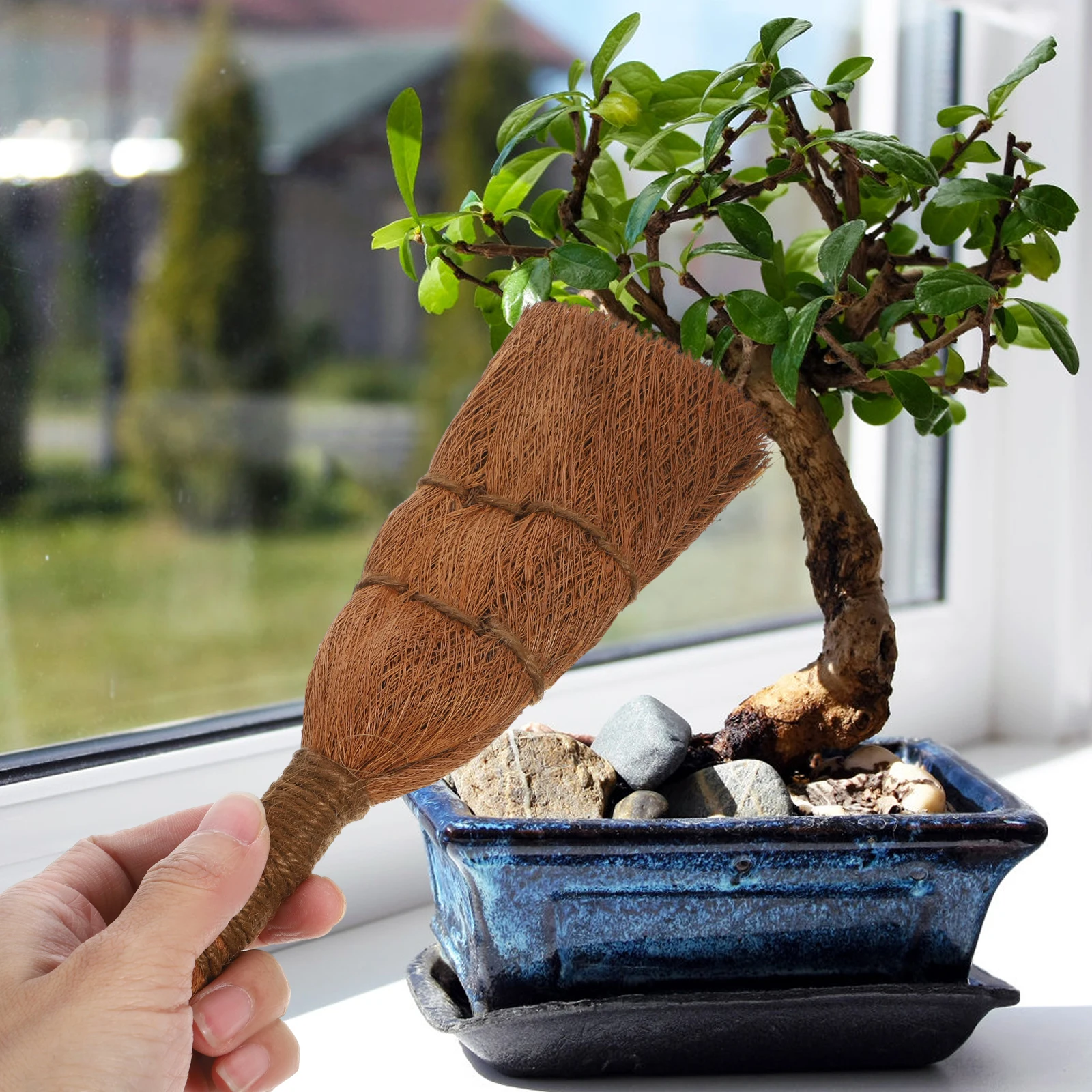

Gardening Bonsai Brush Universal Planter Cleaning Tool Portable Scrub for Flower Pot Palm Fiber Garden Supplies