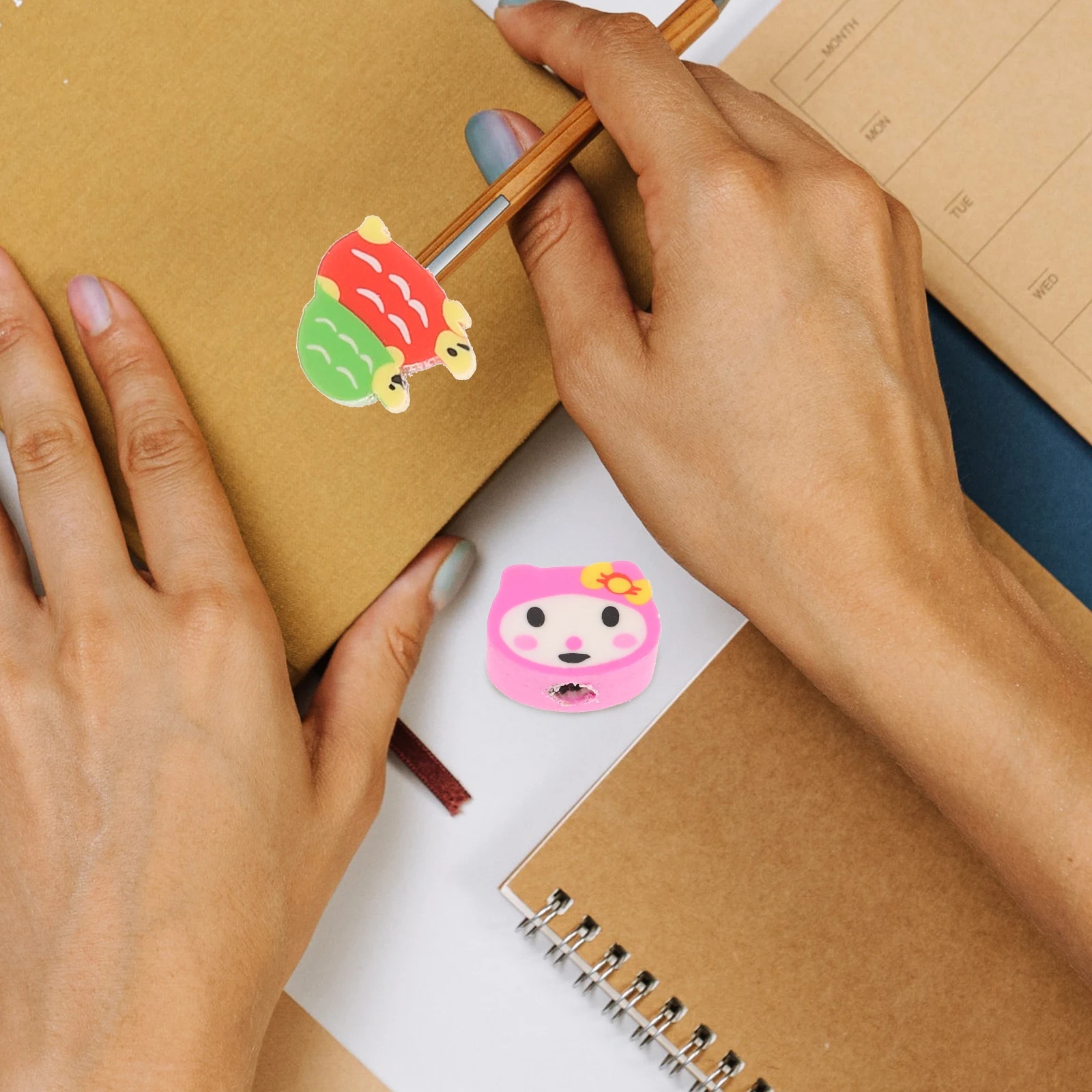 

24pcs Cartoon Fruit Erasers Kids Pencil Eraser Set School Classroom Rewards Birthday Party Favors Stationery For Children