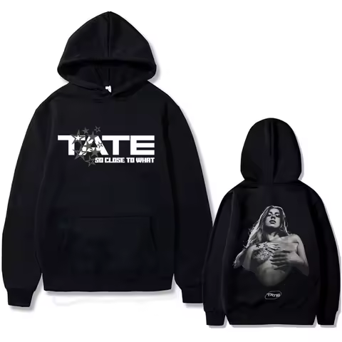Singer Tate Mcrae Album So Close To What 2025 World Tour Hoodie Men Women Fashion Pop Music Sweatshirt Retro Oversized Pullover