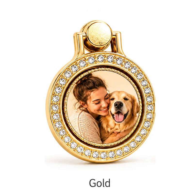 Custom Photo Glitter Mobile Phone Holder Ring Grip