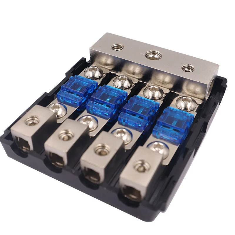 Zinc Alloy Nickel Plating Mini Fuse Holder Stereo Audio AFS Fuse Holder Power Distribution Block Fuse Box Car Audio Modification