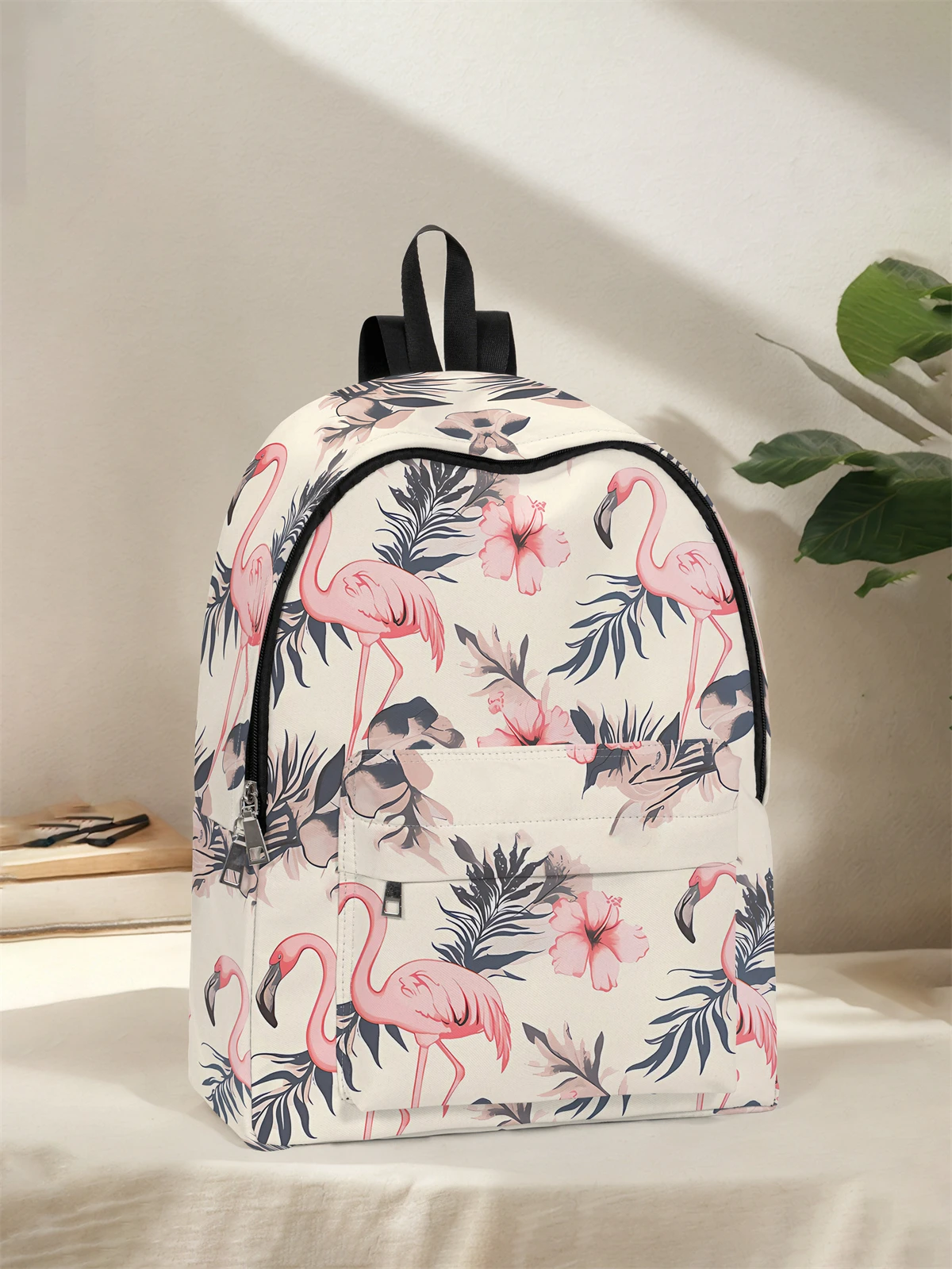 حقيبة ظهر بنمط فلامنغو، إصدار جديد 2025، حقيبة ظهر كاجوال للسفر، حقيبة ظهر كاجوال خفيفة الوزن وبسيطة للسفر #3