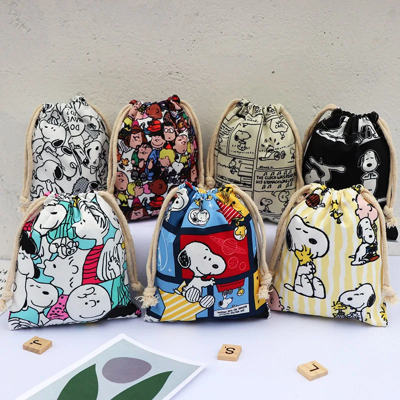 

Miniso Snoopy Bouquet Pocket Cartoon Cute Change Mobile Phone Storage Bag Tumbler Girl Birthday Gift Christmas Gift