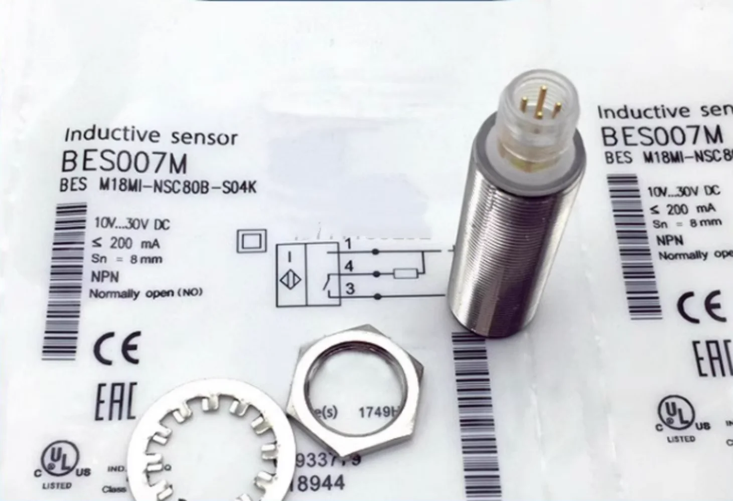 

2pcs Sensor BES M18MI-PSC80B-S04G M18MI-NSC80B-S04K BV BP02/03/05
