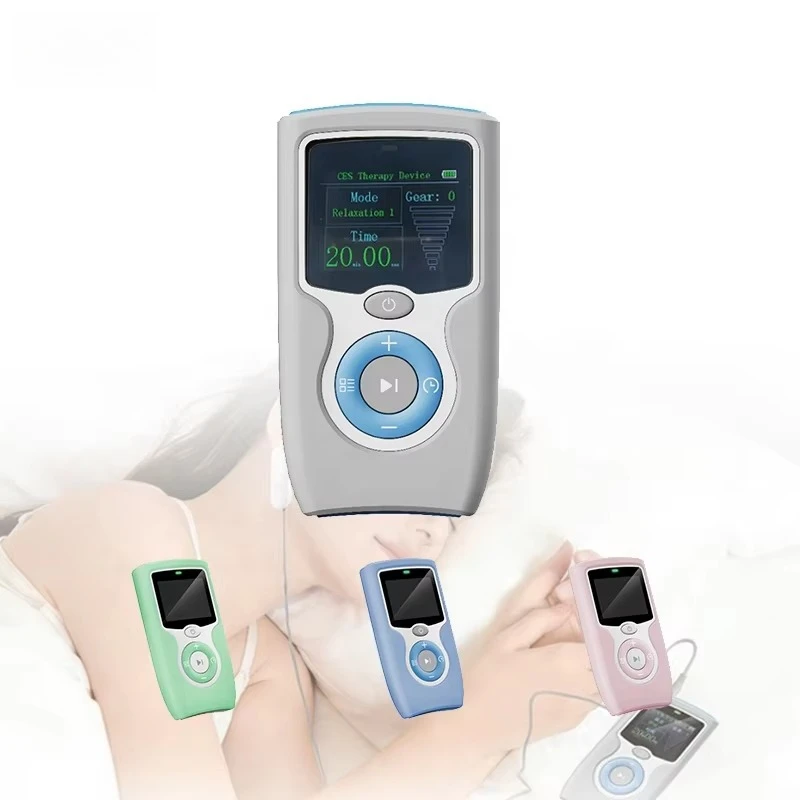 Rechargeable Portable CES Sleep Aid for Deep Sleep Insomnia Solution with Real Time Parameter Display for Home Use