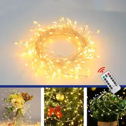 3/6/9M USB Power LED Feuerwerkskörper Lichterketten Fernbedienung Girlande Lichterkette für Hochzeit Party Garten Weihnachtsdekoration