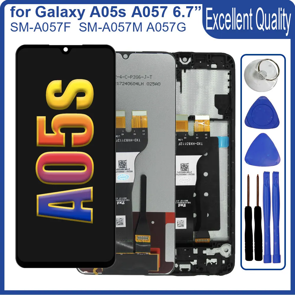 

New Tested LCD for Samsung Galaxy A05s LCD Display A057M Touch Screen Panel Digitizer for Samsung A05s A057F A057M A057G Display