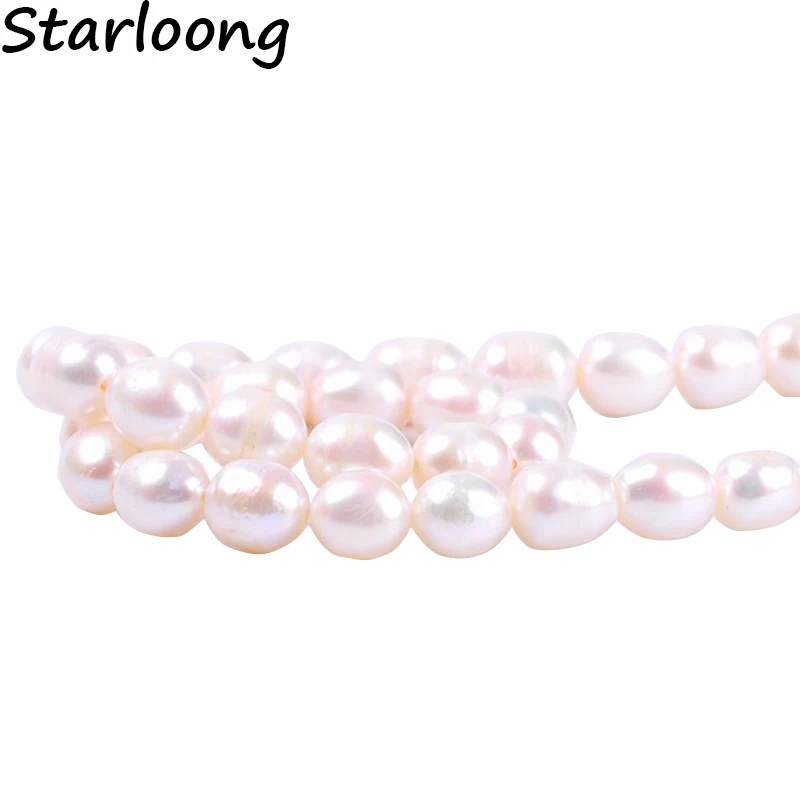 

1pack/lot 6-7mm A Quality White Rice Oval Shape Natural Freshwater Pearl Loose Strand Beads DIY for Jewelry Bracelet Necklace