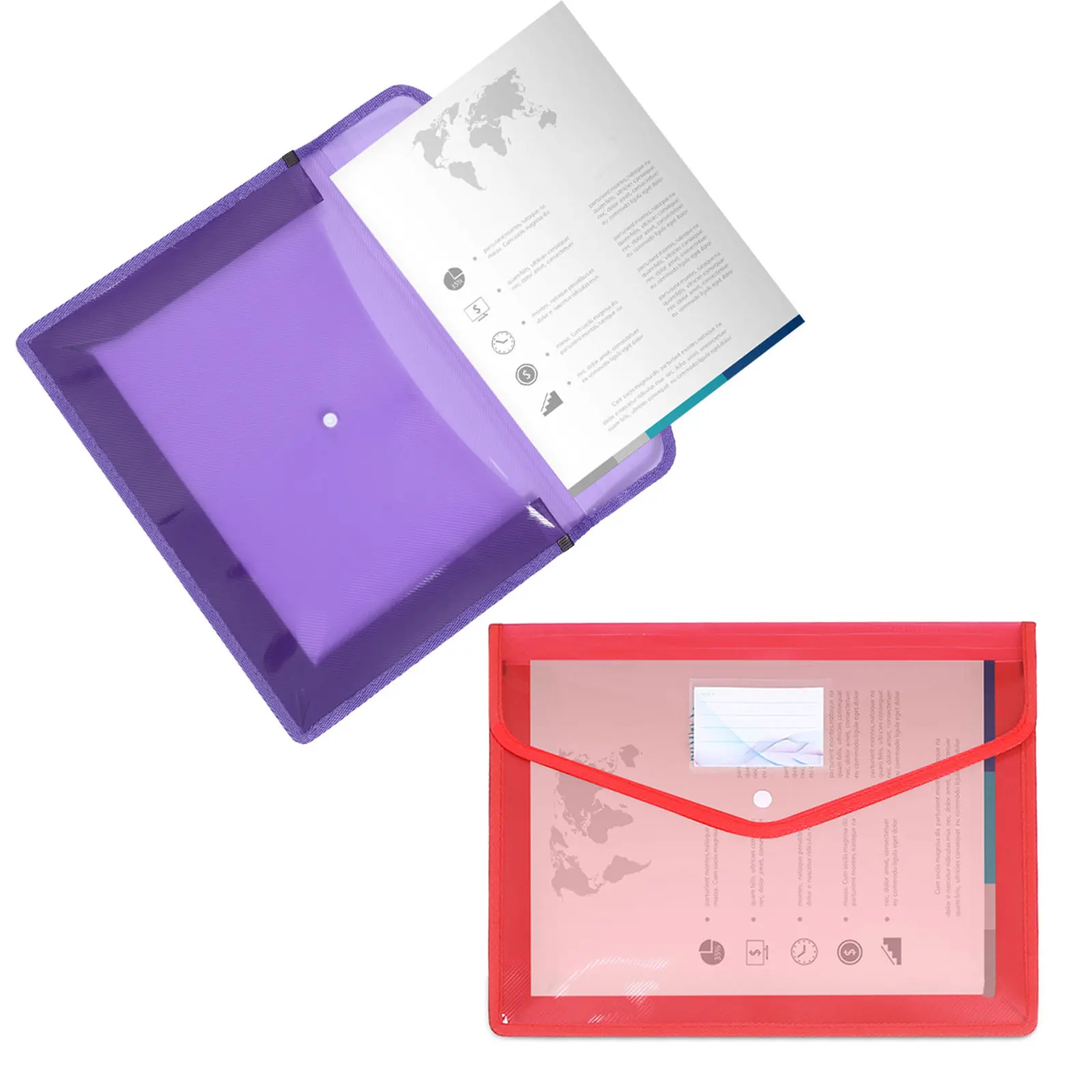 

3pcs Waterproof File Pouch A4 Pvc Document Folder Portable Storage For Office School Stationery Organizer File Holder