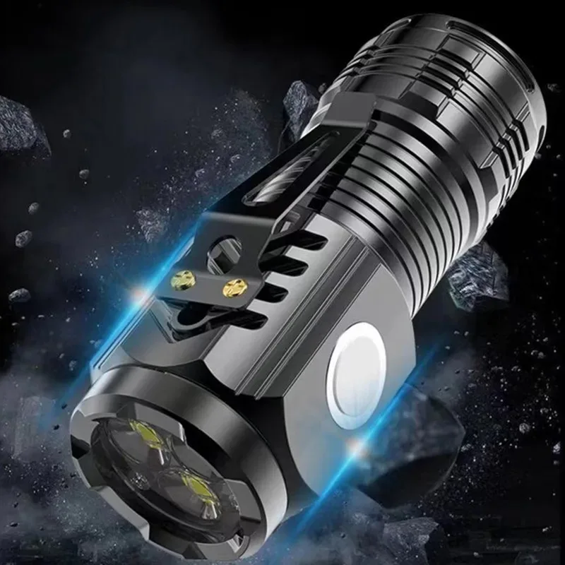 LED Strong Light Flashlight USB Rechargeable Tactical Flashlight Portable Mini Torch Cap Clip Light EDC Camping Lantern Olight