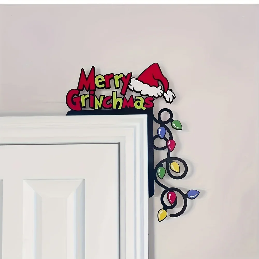 Christmas Light Garland Door Topper Festive Holiday Home Decor No Electricity or Feathers Required