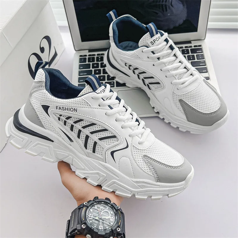 

Men's shoes 2024 summer new daddy fashion shoes thin mesh surface breathable all-match casual running Forrest Gump shoes