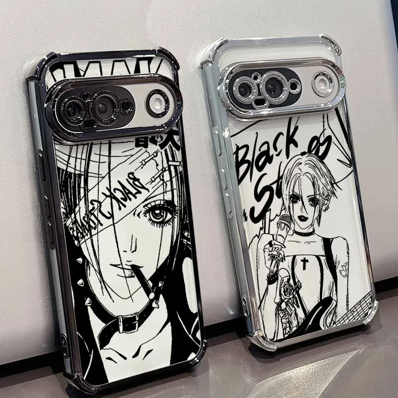 Coque de téléphone populaire et stylée NANA Anime pour Google Pixel 10A 9A 9 8A 8 7A 7 Pro XL, plaquée, anti-chute, transparente et souple