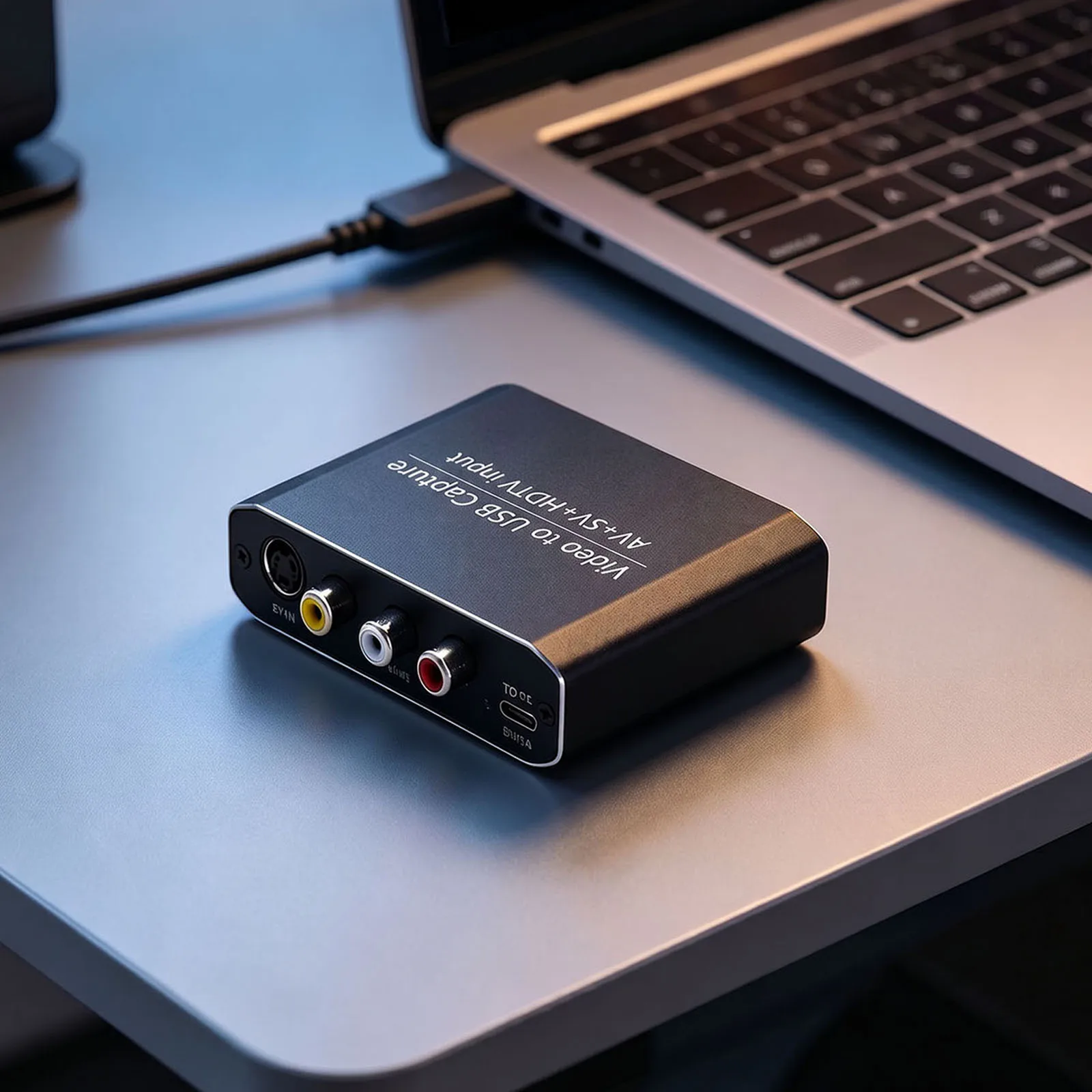 AV/S-VIDEO/HDMI-Compatible Game Capture Device Converter Game Capture Card for Camera Laptop PC Game Live Streaming Recording