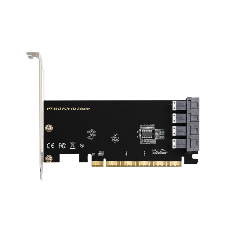 Convertidor PCIe X16 a 4 U.2 tarjeta de expansión para juegos, controlador de tarjeta PCI-E adaptable, adaptador de expansión pci express