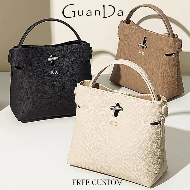 

Роскошная женская сумка из воловьей кожи с буквами на заказ, женская модная сумка через плечо, деловая квадратная сумка, сумки-ведра