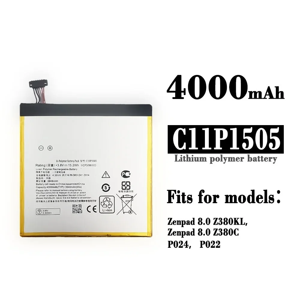 

C11P1505 Tablet PC Battery For ASUS ZenPad 8.0 Z380C Z380KL Z380CX P022 P024 4000mAh + Tools