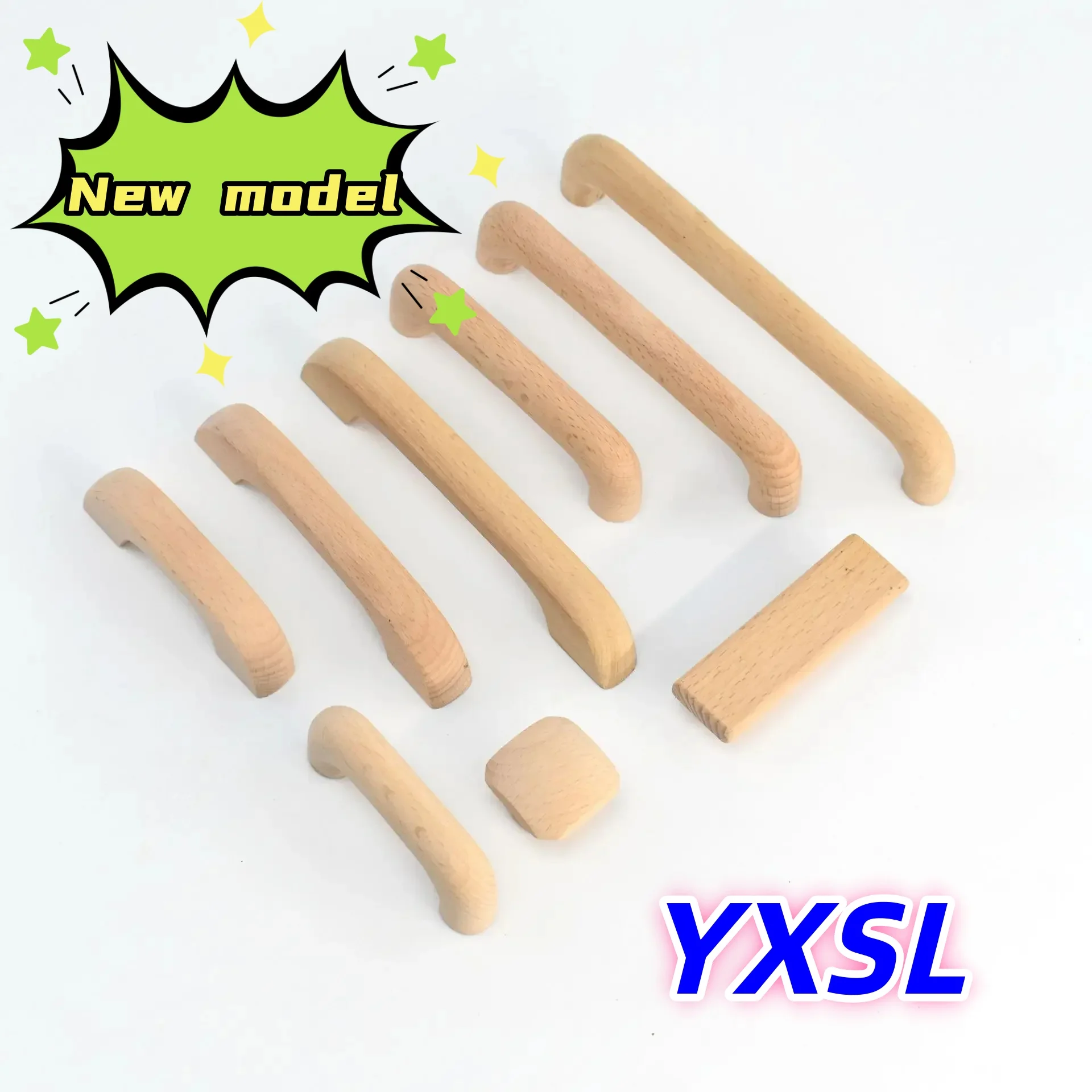 Griffe aus Buchenholz, Küchenschrankgriff, Schublade, Massivholzmöbel, Holztür, Schubladenknöpfe, Schrankgriffe für Möbel