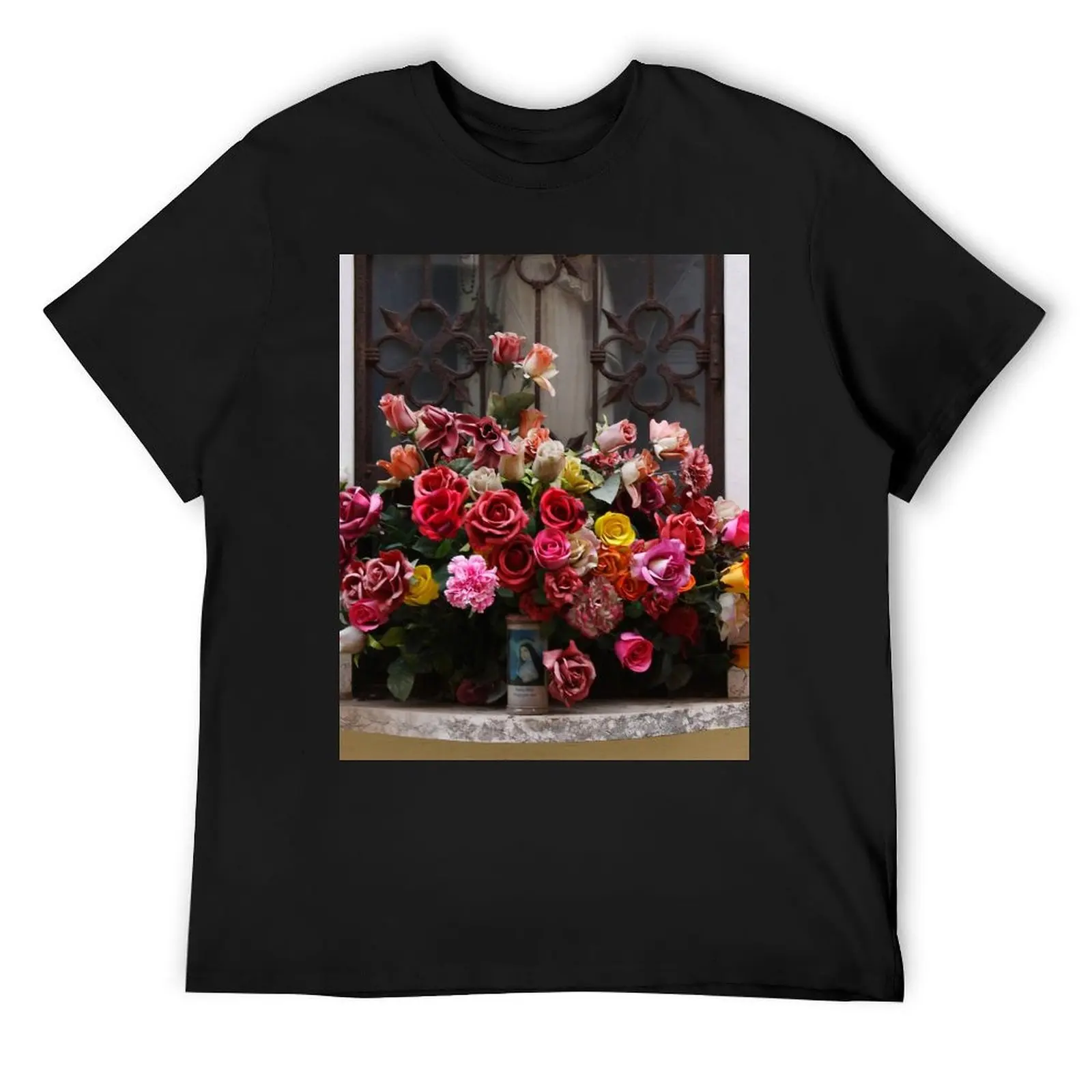 Colorful Bouquet Of Plastic Flowers T-Shirt basketball graphic tees anime men t shirts