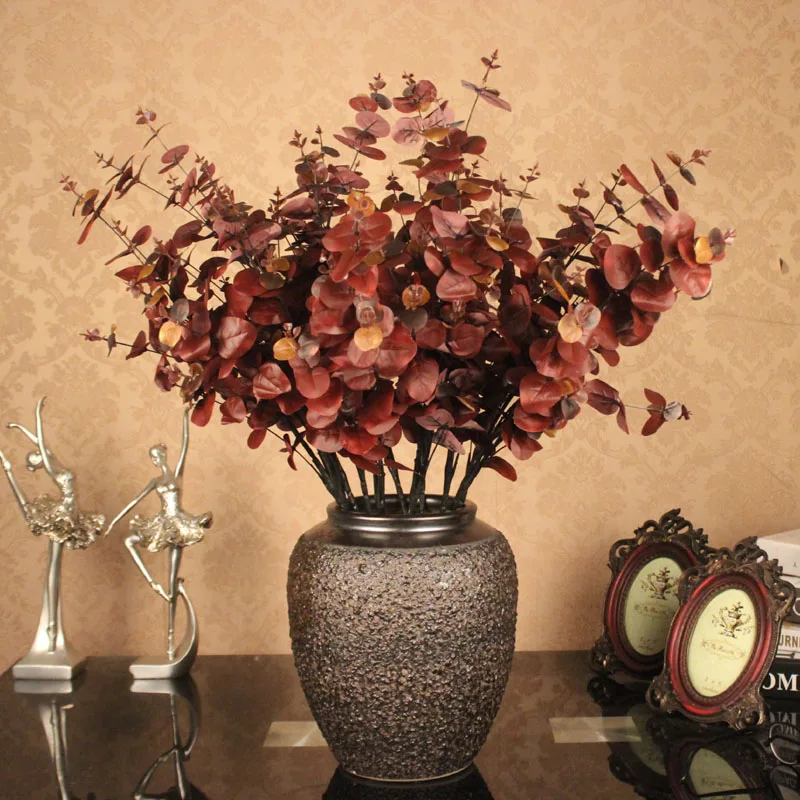 Artificial Eucalyptus European Artificial Flower Vintage Floral Living Room Decorative Flower