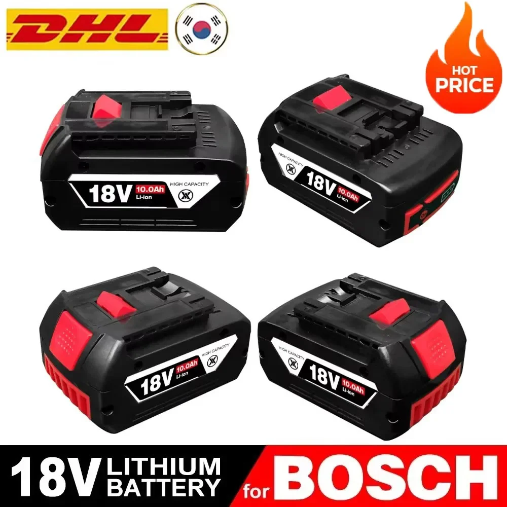 

AL1820CV+BAT610G for Bosch professional 18V 10.0AH Li-ion battery replacement with LED & for Bosch quick charger 14.4V-18V⚡