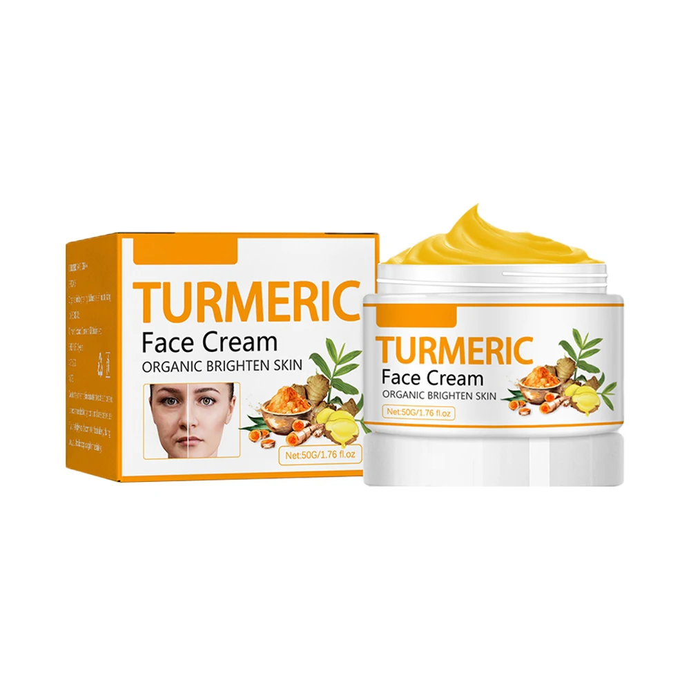 

50g Turmeric Anti-Aging Facial Cream Firming Whitening Bright Anti Wrinkle Tighten Skin Care Beauty Health Hydrating Nourishing