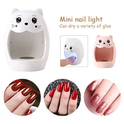 Mini Phototherapy Machine Cartoon Shaped Single Finger Nail Enhancement Light Led Quick Drying Nail Oil Glue Baking Light USB