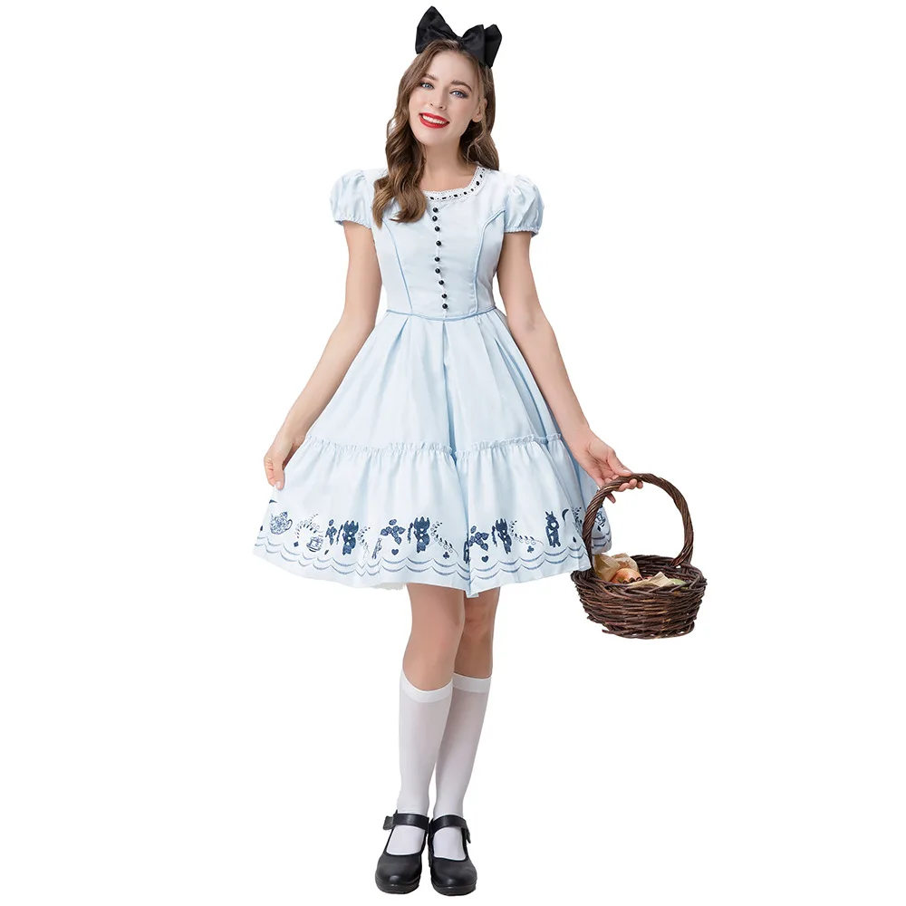 

Halloween Alice In Wonderland Princess Dress Cosplay Costumes Sexy Adult Maid Dress Women Halloween Carnival Party Fancy Dress