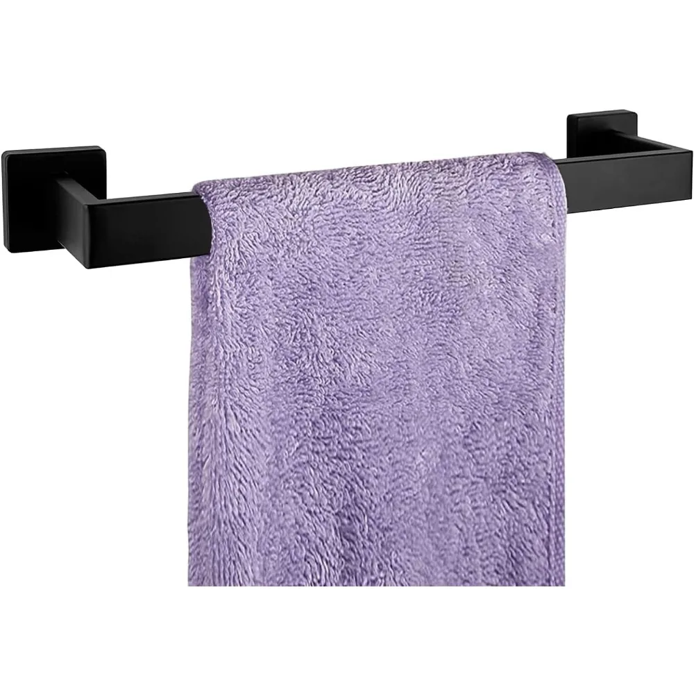 

Черный вешалка для полотенец 16 дюймов — вешалка для полотенец из нержавеющей стали SUS304 для ванной комнаты — держатель для полотенец, матовое черное настенное крепление