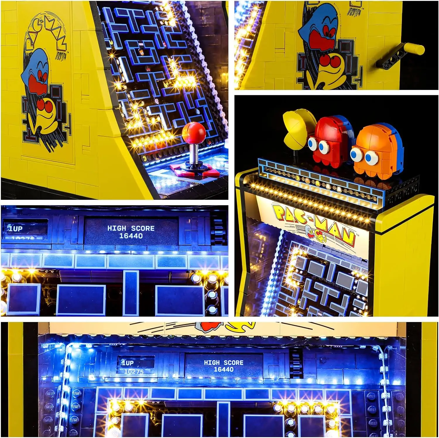 Hprosper 5V LED-Licht für Symbole 10323 PAC-MAN Arcade-Maschine dekorative Lampe mit Batterie kasten (ohne Lego-Bausteine)