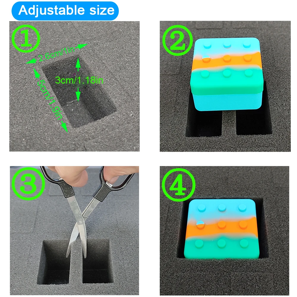 Storage Bag Large-Capacity 3 Layers Travel Bags With Custom Sponge EVA Tool Case Protective Zipper Box Smell Proof Carry Case