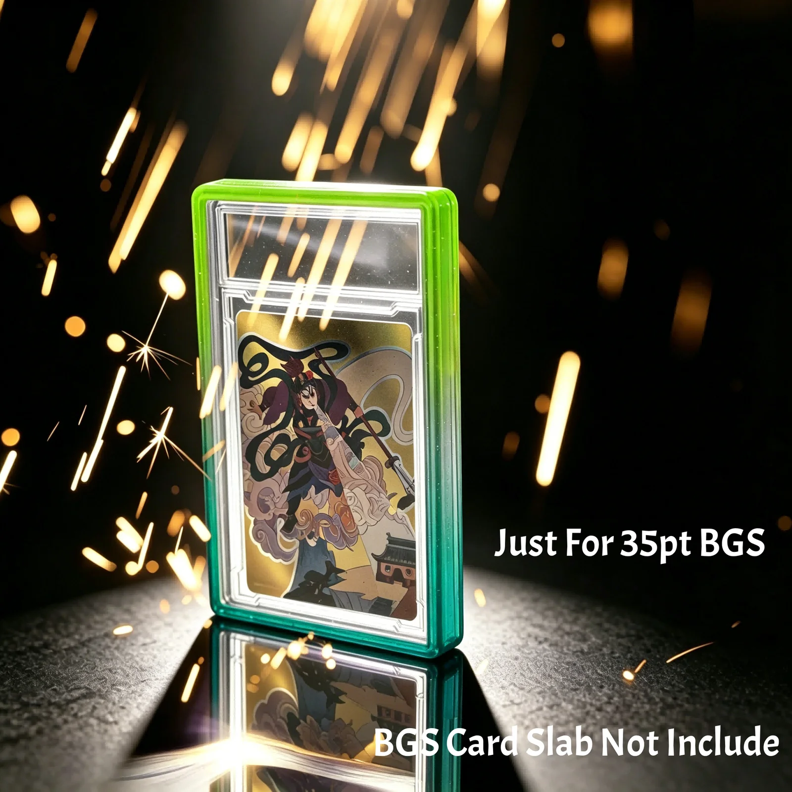 Glitzer-TPU-Schutzhülle mit transparenter Rückseite für BGS 35PT bewertete Sammelkarten