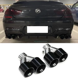 Quad Carbon Fiber Exhaust Tip For BMW F10 F11 535d 535i 640i 640d Up To G30 G31 Car Exhaust System Nozzle Tailpipe
