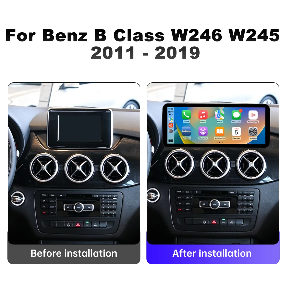 12.3inch Navi for Mercedes Benz B Class W246 W245 2012-2019 Car Radio Android 16 Multimedia Video Player HD Touch Screen Carplay