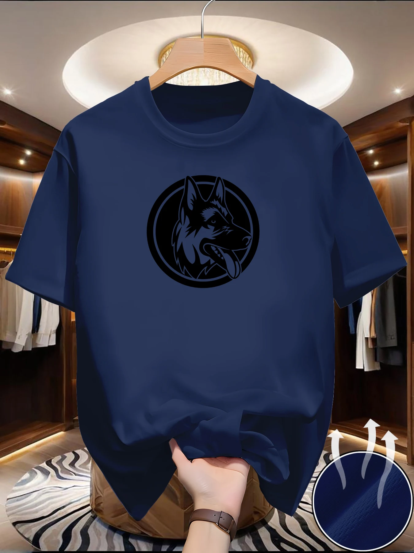 الرجال الركض تي شيرت الربيع/الصيف رقيقة الأعلى الصليب كلب الراعي الطباعة سريعة الجافة قصيرة الأكمام تنفس اللياقة البدنية تي شيرت رياضي