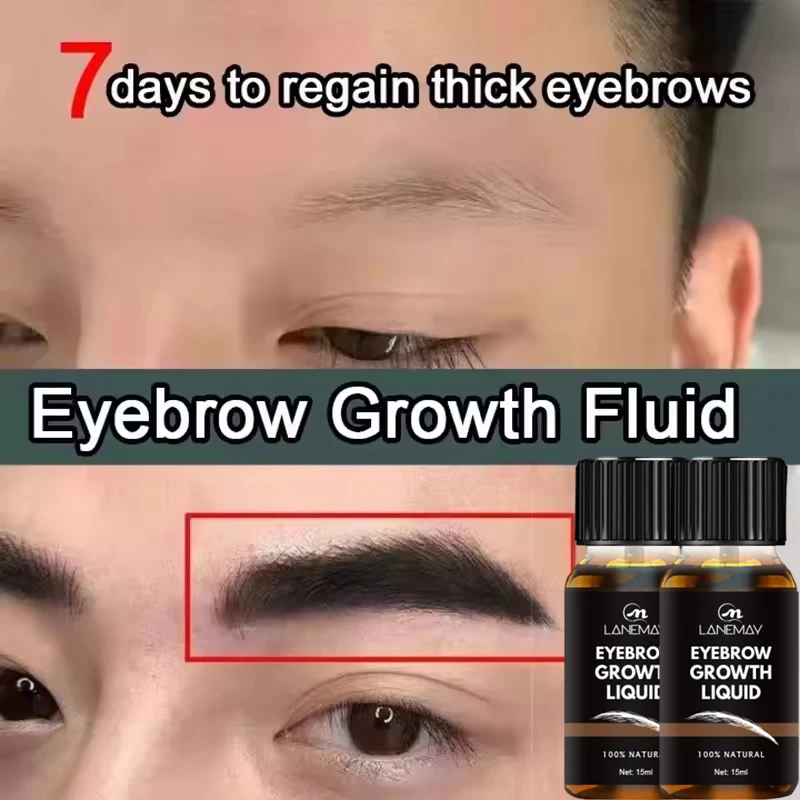 Schnelles Augenbrauenwachstumsserum, Wimpern-Haarwachstum, Anti-Haarausfall-Produkt, verhindert Haarausfall, volleres, dickeres, verlängertes Augenbrauen-Make-up