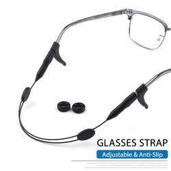COLOUR_MAX High Elastic Anti Slip Adjustable button High Elastic Anti Slip Silicone Sunglasses Glasses cords Eyeglasses chain