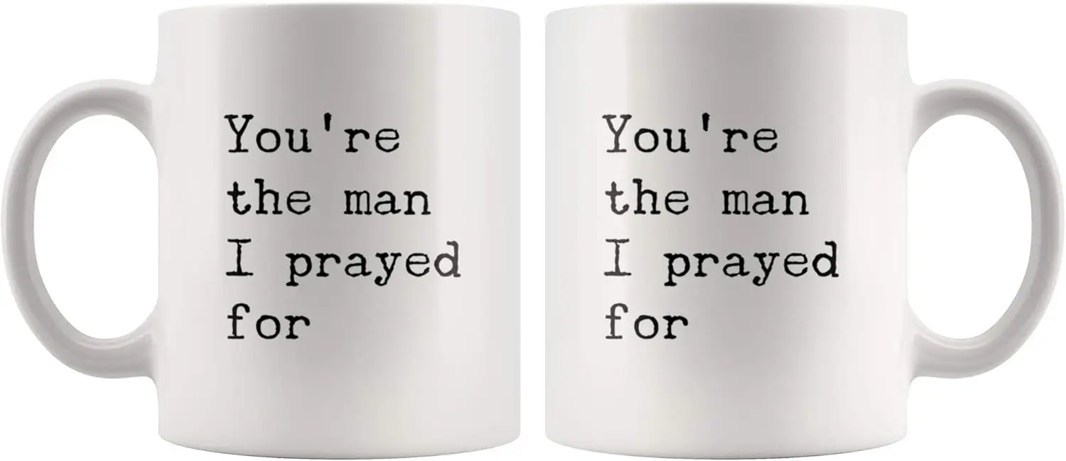 You are I pray for my husband boyfriend gift anniversary romantic novelty drinking ceramic coffee cup white mug 320ML