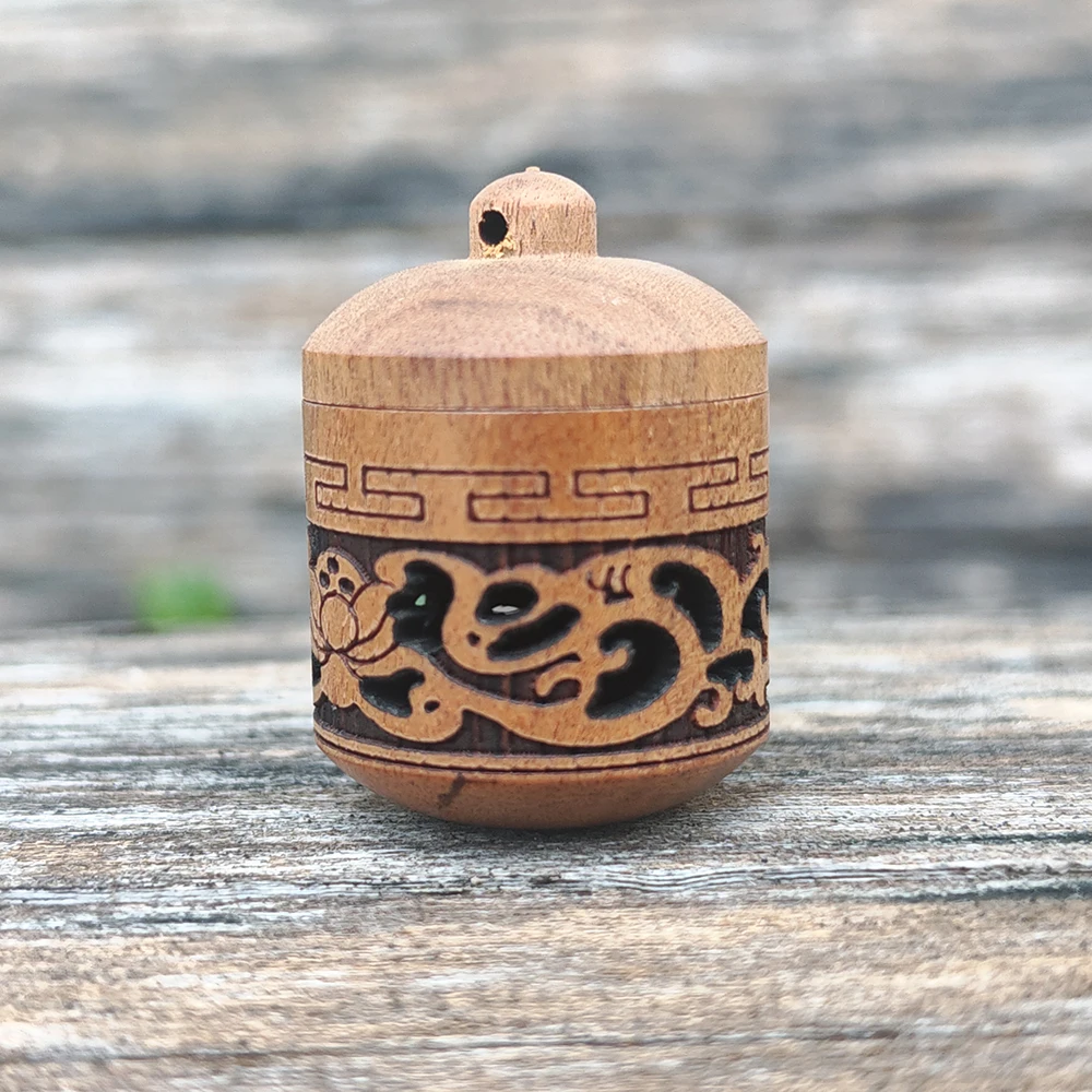 1.1 Inch Wooden Lotus Scented Sachet Ornament, Openable, Simple Style, Suitable for Bedroom, Living Room, Party Decoration, Tabletop Decoration, Indoor Decoration, Home Decor, Christmas Gift