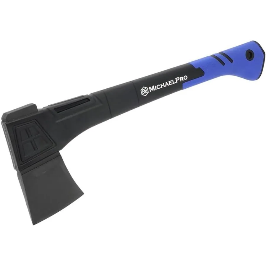 MichaelPro Splitting Axe with Weather-Resistant and Shock Absorbing Fiberglass Handle Capable of One-Strike Splits 18-Inch Spli