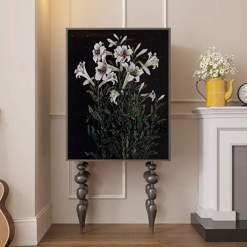 

CL walnut chest cabinet multi-functional locker entry living room dining side cabinet