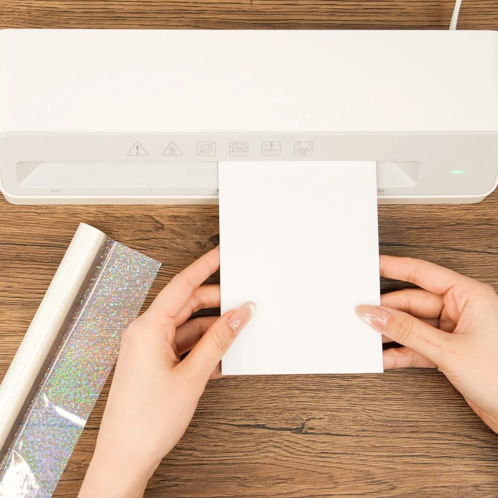 

22Cm*5M Thermal Laminating Film Roll Cuttable Bopp Holographic Precoated Film Compatible with Laminators for Diy Photo Craft