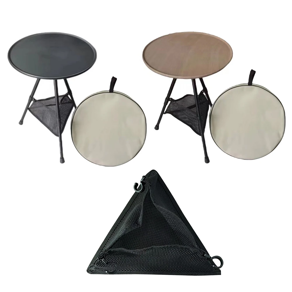 Outdoor Furniture Portable Foldable Round Table Camping Aluminum Alloy Fishing Desk Triangular Lightweight for Travel Hiking BBQ