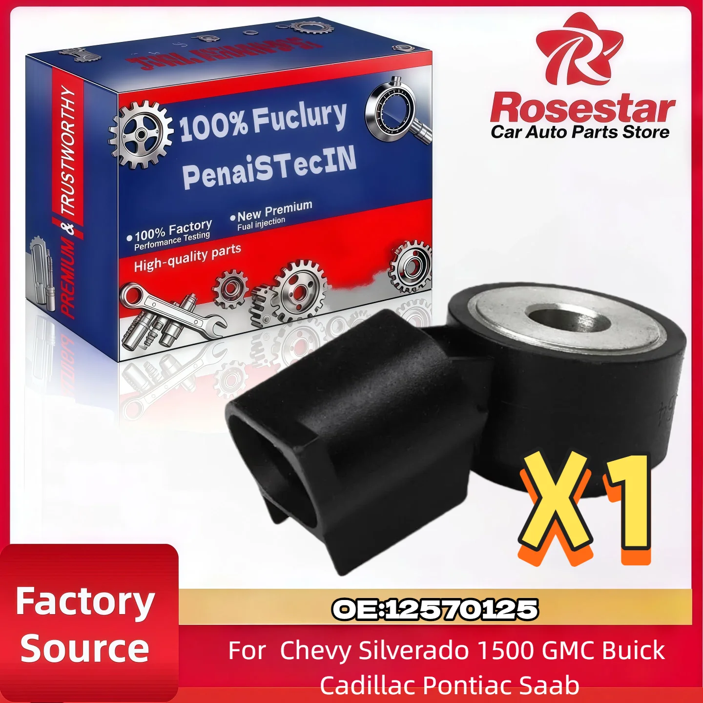 Capteur de détonation de frappe pour Chevy Silverado 1500 pour GMC Sierra pour Buick Cadillac OEM 12570125
