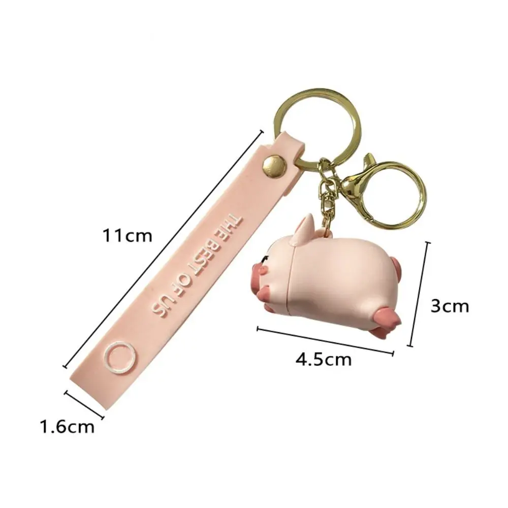 Creative Gift Pig Shape Pig Keychain Backpack Pendant Keyring Accessories Pig Keyring Pink Color Cute Charm Backpack Pendant