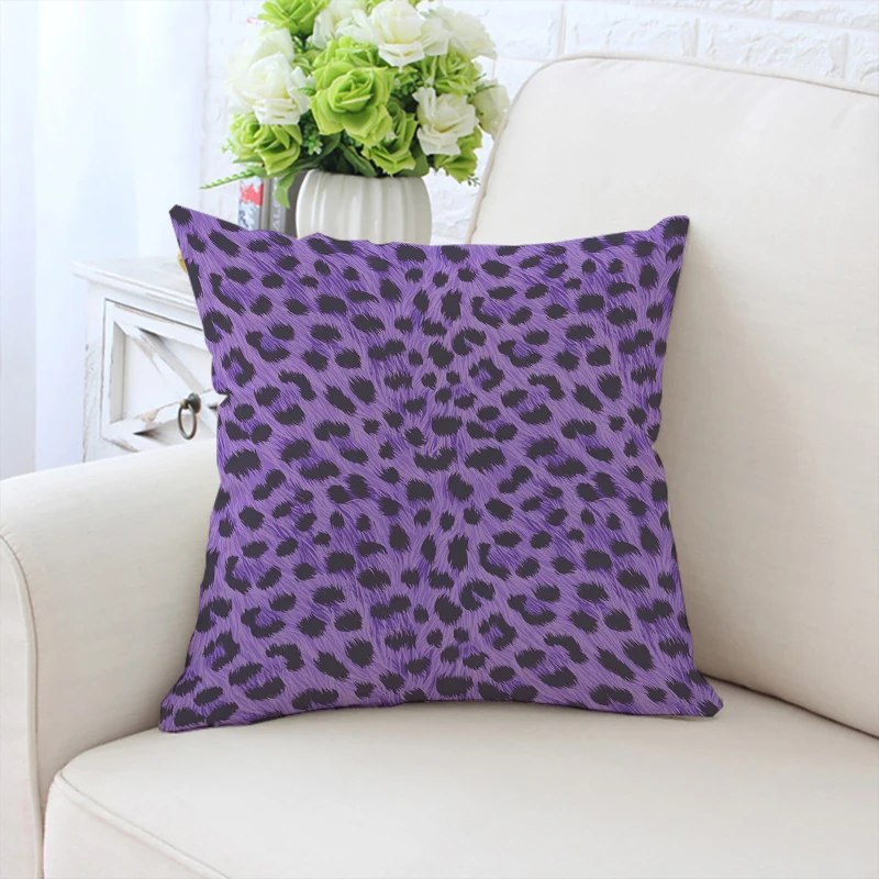 

50x50cm Fashion Classic Leopard Pattern Pillow Cover with Double sided Printed Sofa Cushion Cover Office Chair Waist Cushion